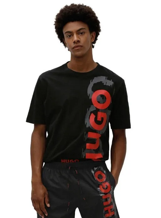 Hugo Boss  |Crew Neck Pullovers Cotton Short Sleeves Logo