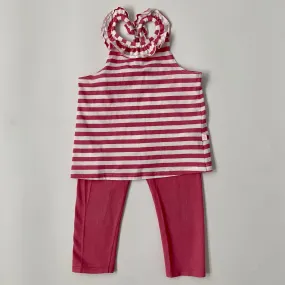 Il Gufo Pink and White Stripe Set: 4 Years