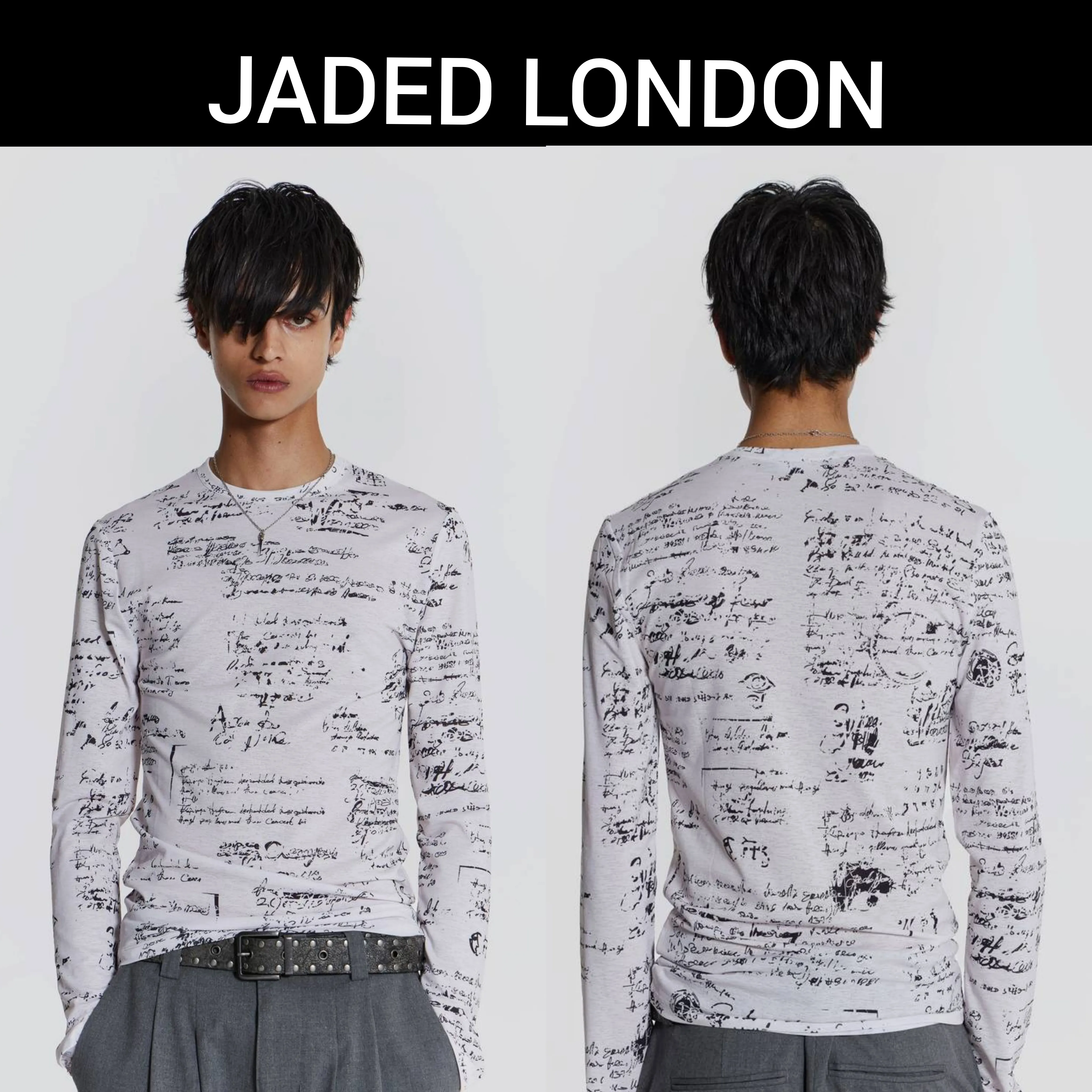 JADED LONDON  |Street Style Long Sleeves Long Sleeve T-shirt