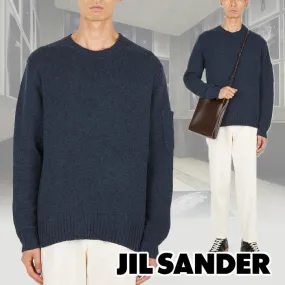 Jil Sander  |Crew Neck Pullovers Long Sleeves Plain Designers Sweaters