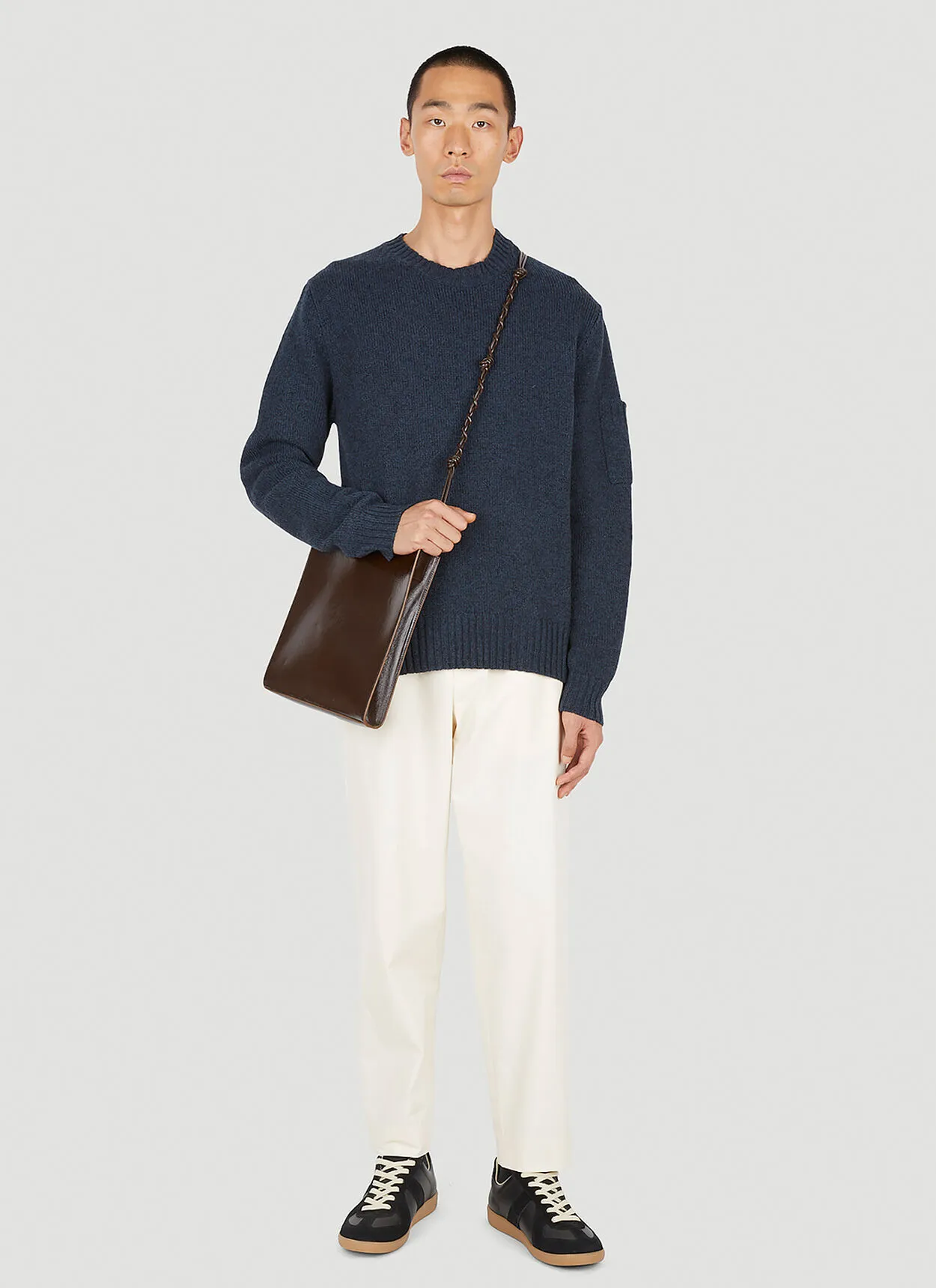 Jil Sander  |Crew Neck Pullovers Long Sleeves Plain Designers Sweaters