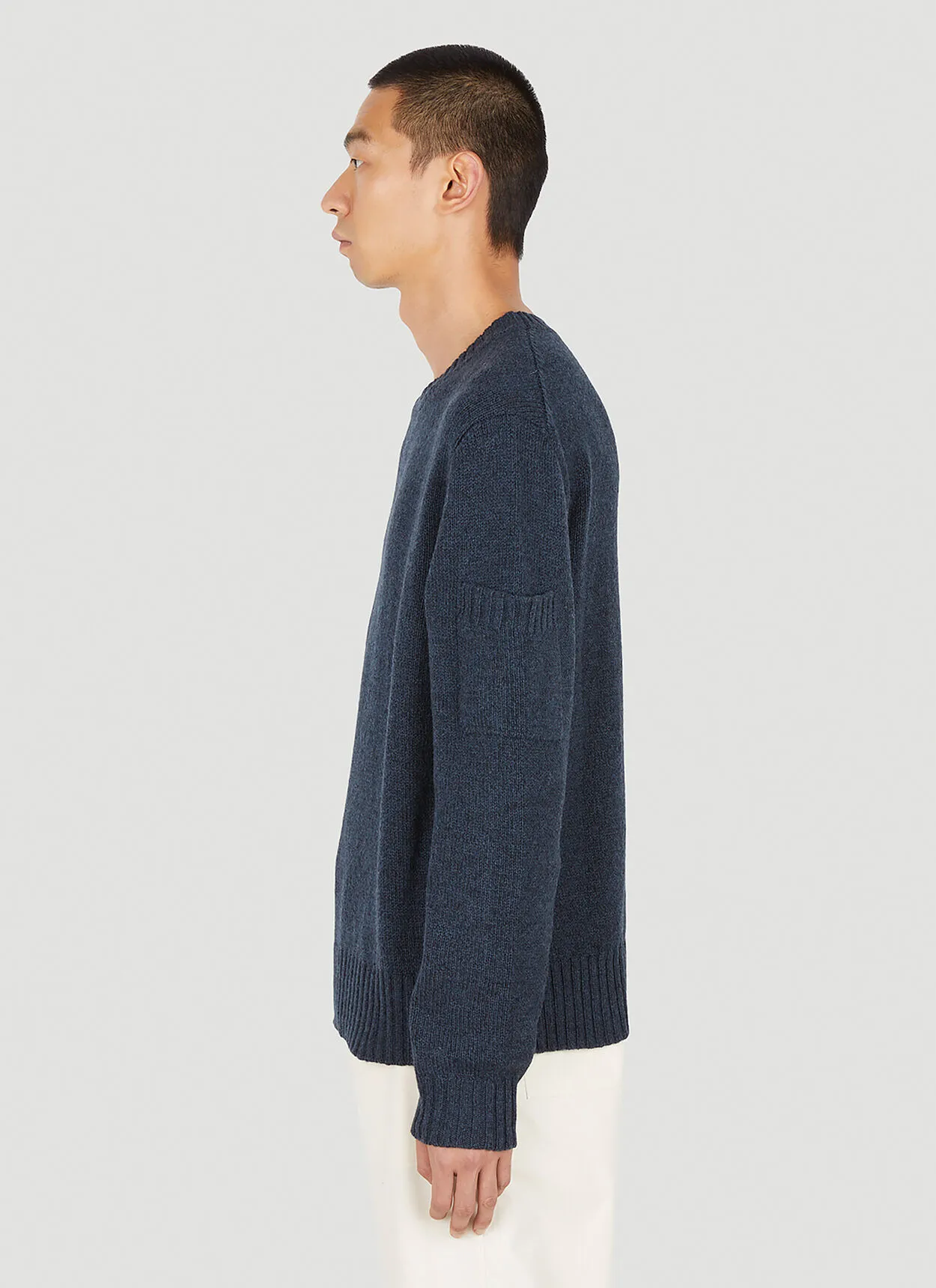 Jil Sander  |Crew Neck Pullovers Long Sleeves Plain Designers Sweaters