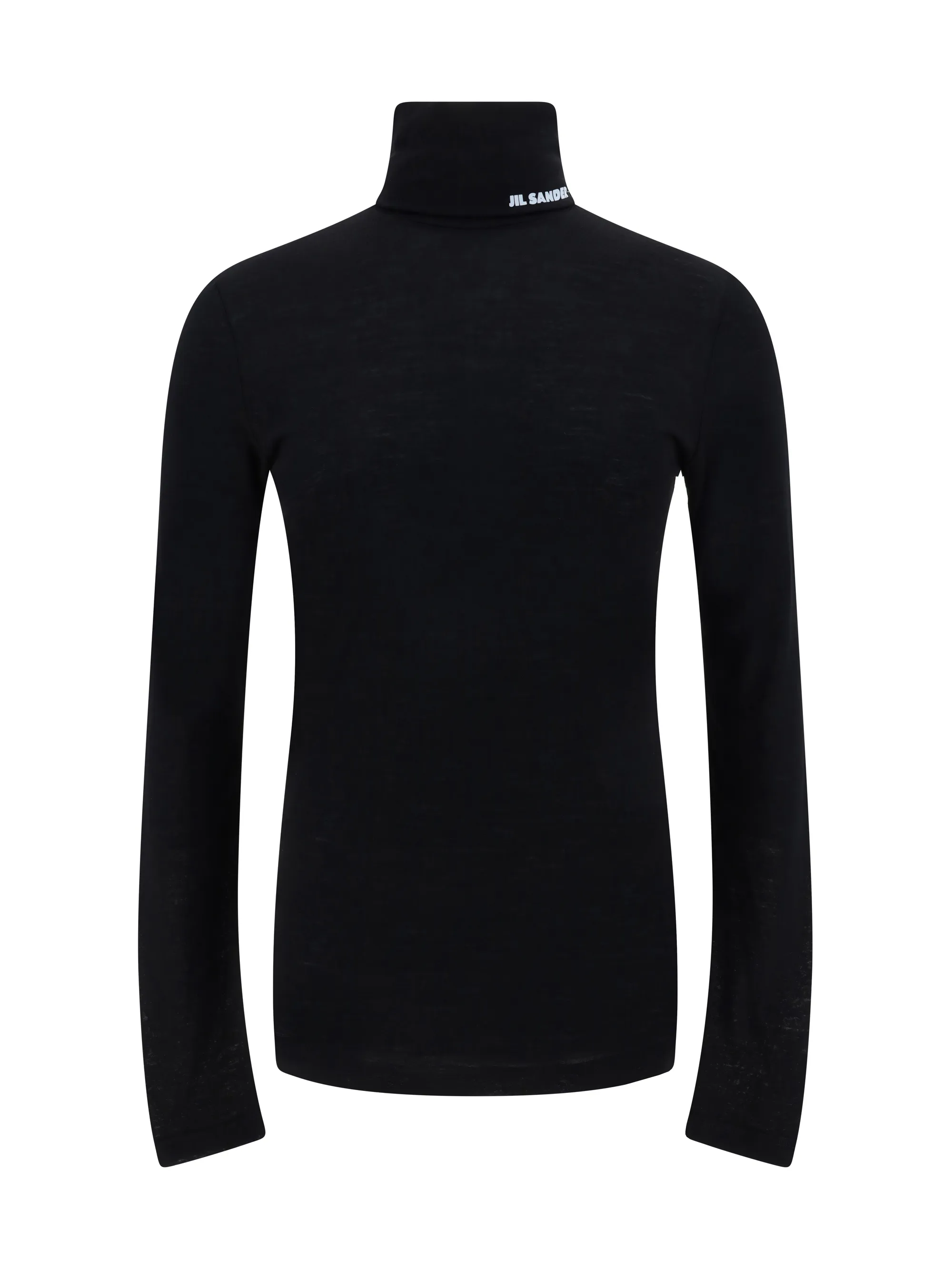 Jil Sander  |Monogram Wool Long Sleeves Plain Long Sleeve T-shirt Logo