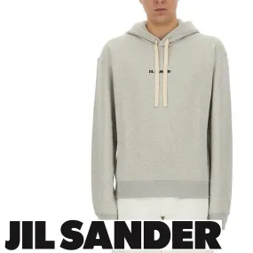 Jil Sander  |Pullovers Long Sleeves Plain Cotton Oversized Logo Designers