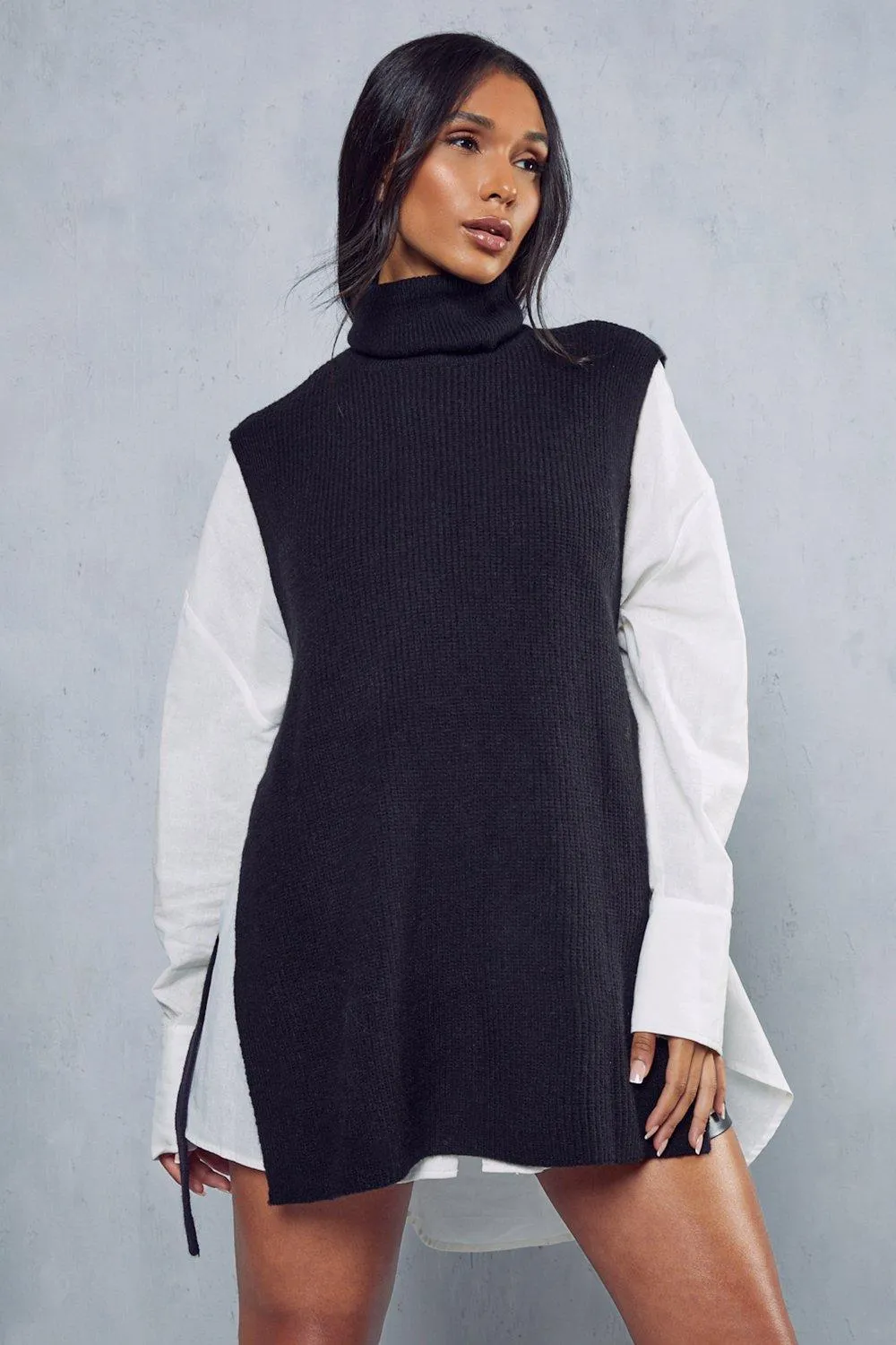 Jumpers & Cardigans | Open Side Sleeveless Knitted Jumper | MissPap