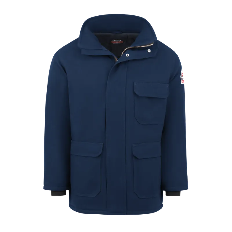 K-Bulwark. Men's Heavyweight Nomex FR Insulated Deluxe Parka, JNP2, Nomex 6 oz, Cat4, Navy - FireProtectionOutfitters