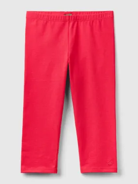 Knee-length leggings - Fuchsia | Benetton