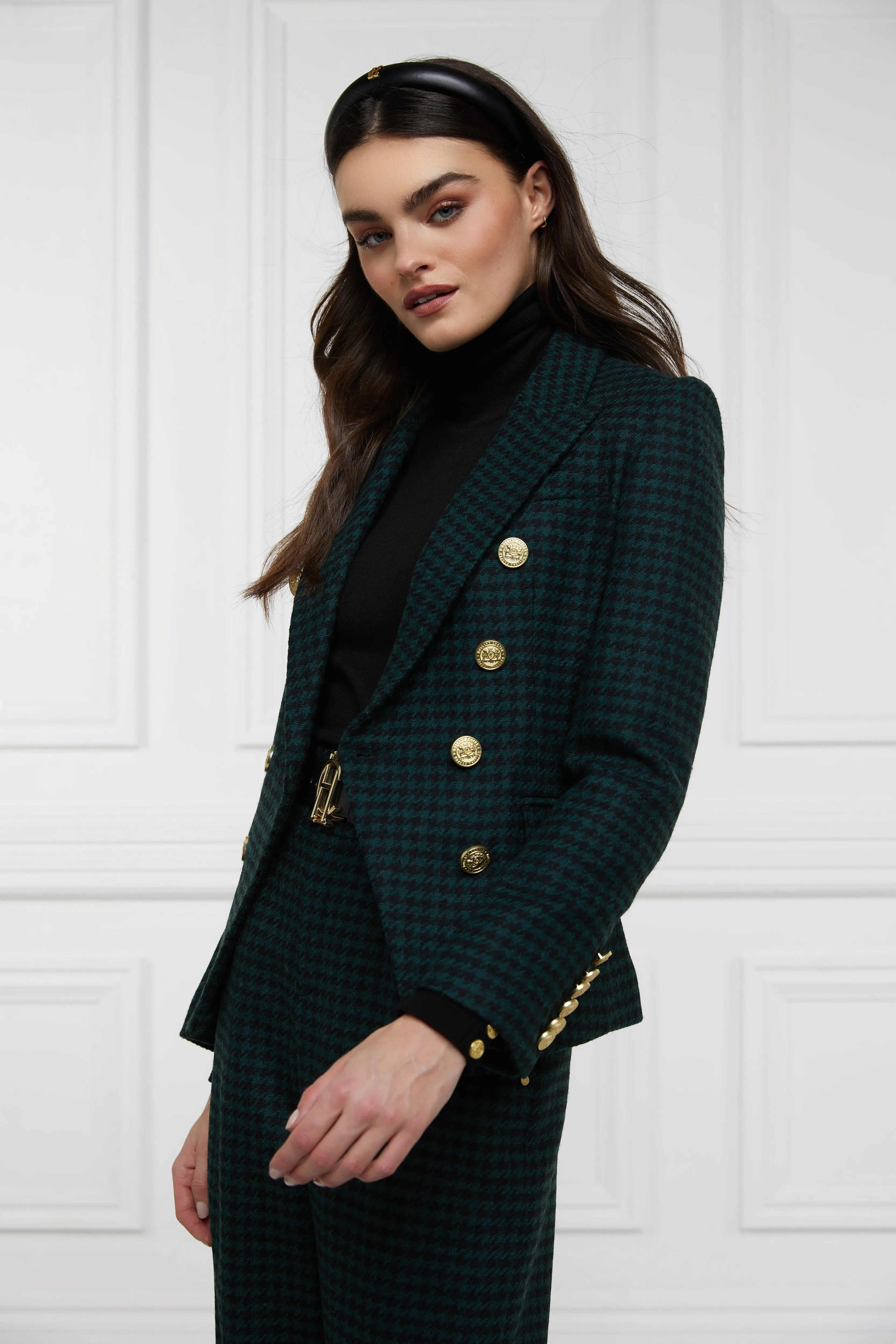 Knightsbridge Blazer (Emerald Houndstooth)