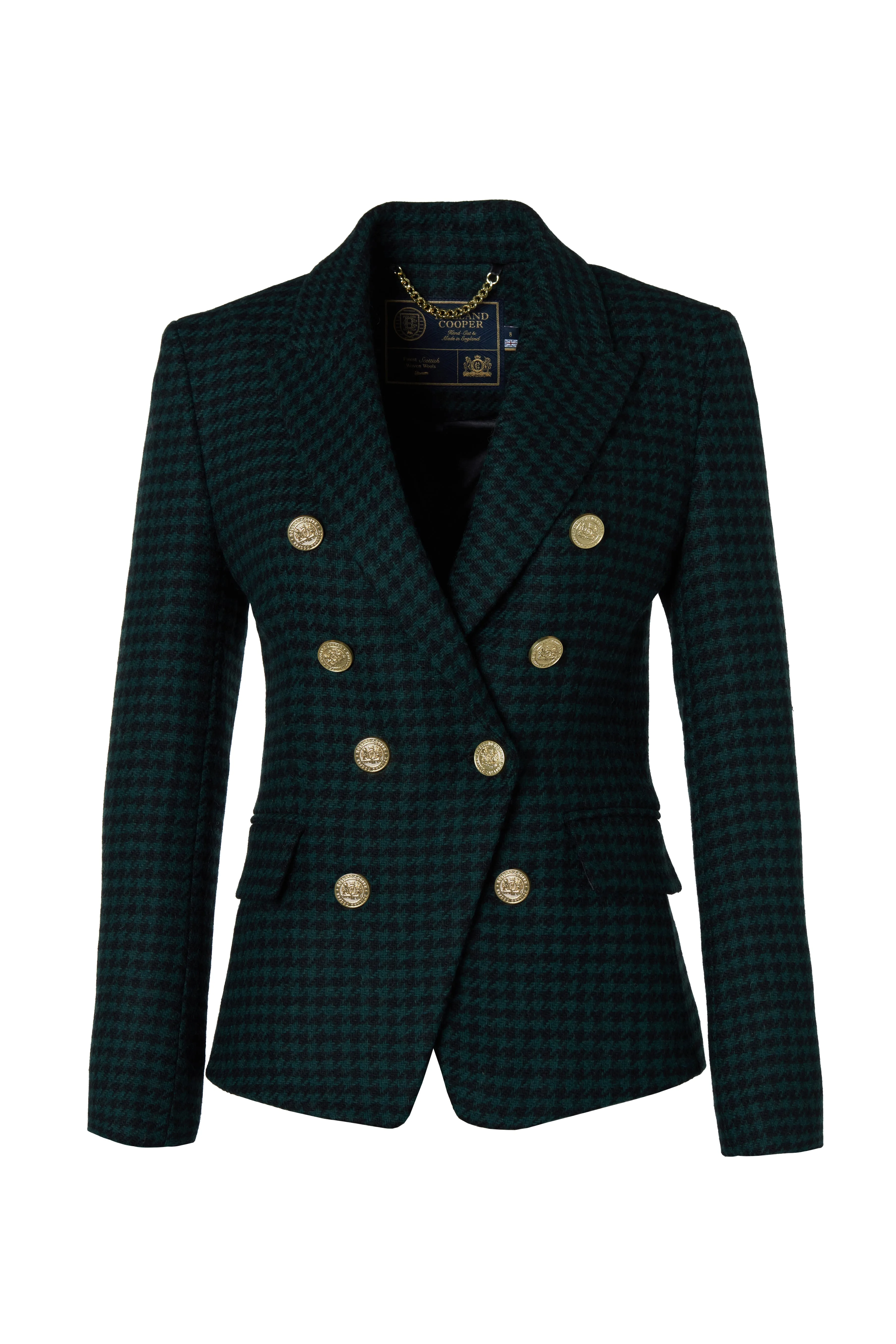 Knightsbridge Blazer (Emerald Houndstooth)