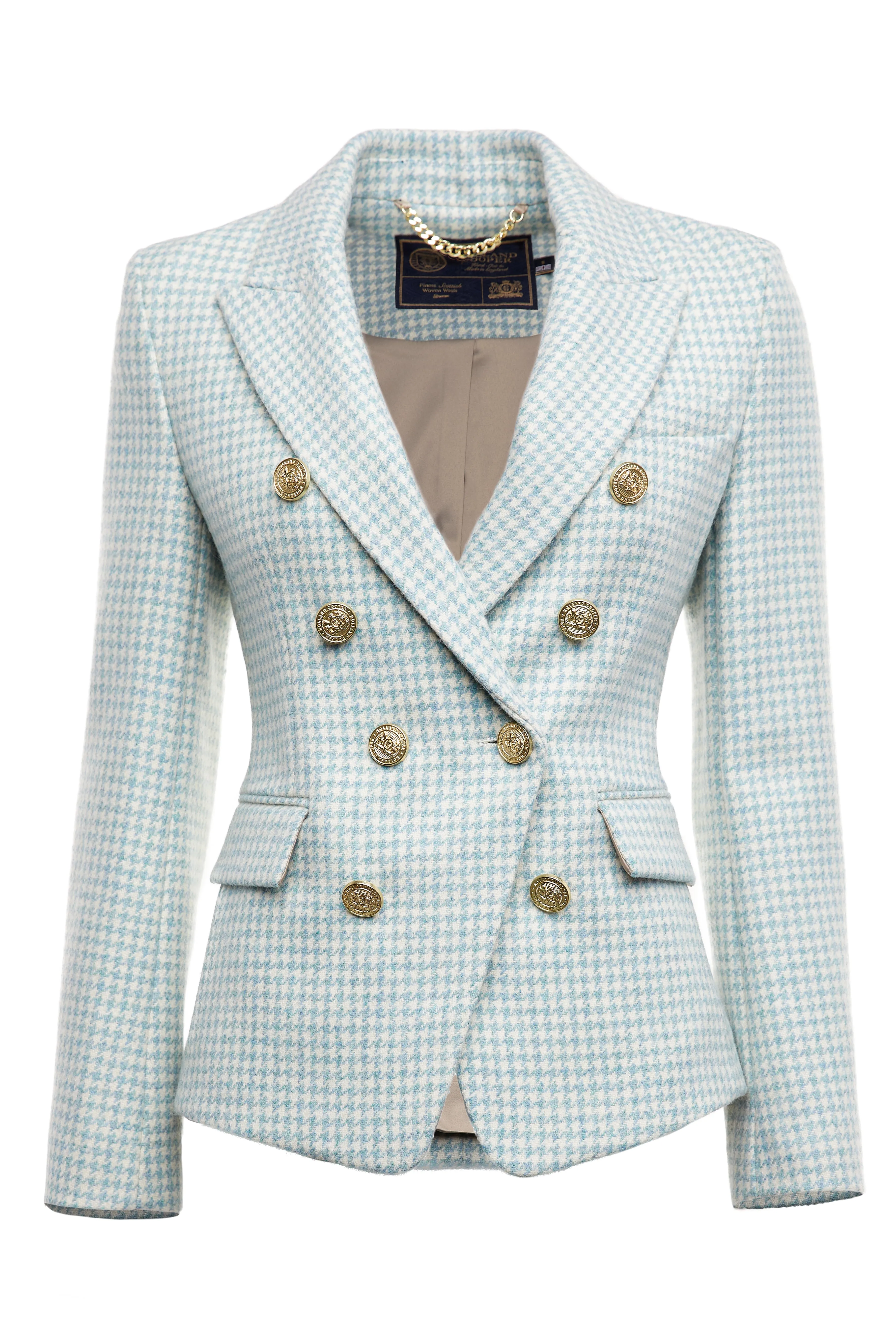 Knightsbridge Blazer (Teal Houndstooth)