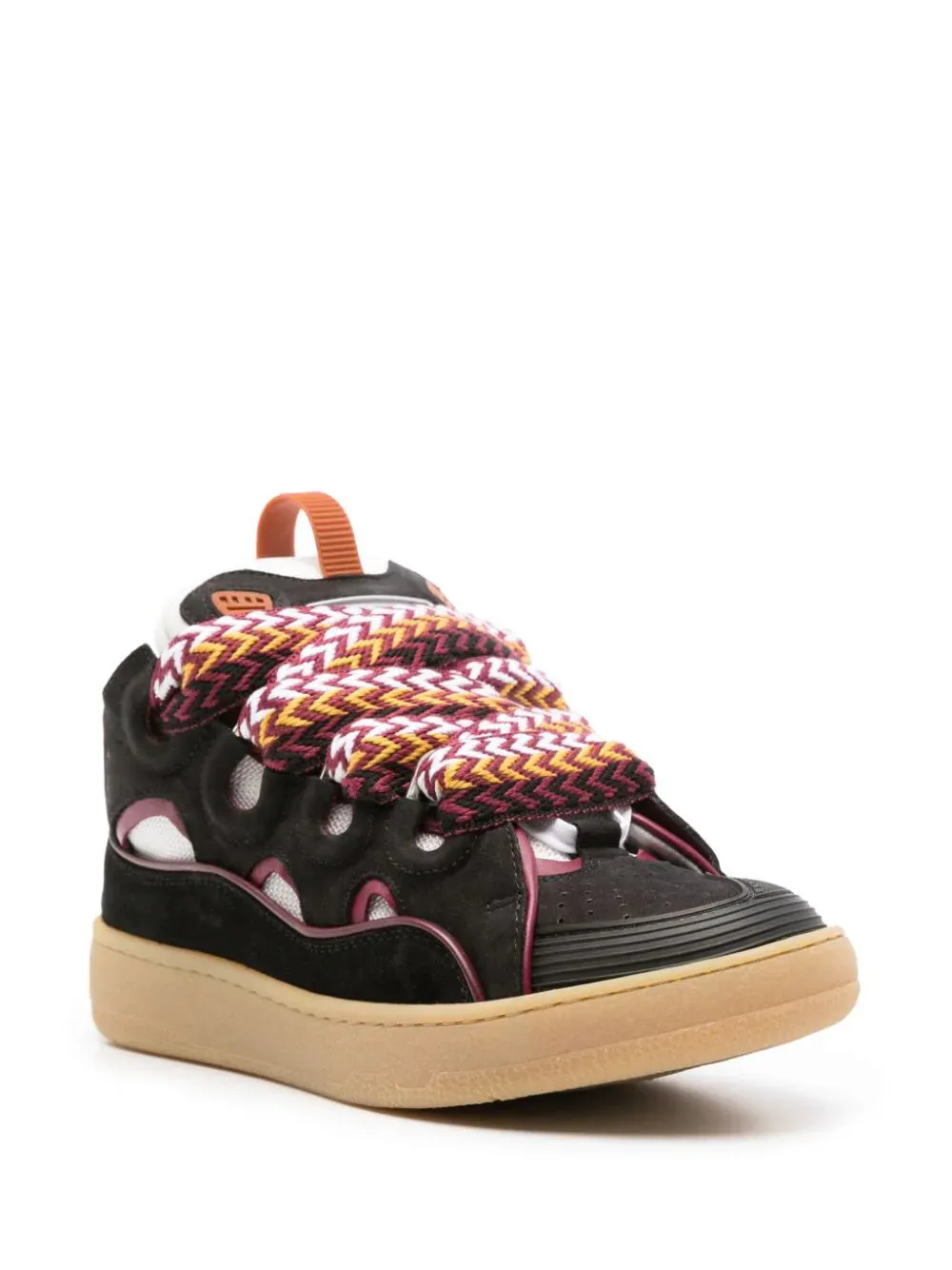 LANVIN - Curb Sneaker in Black/Purple