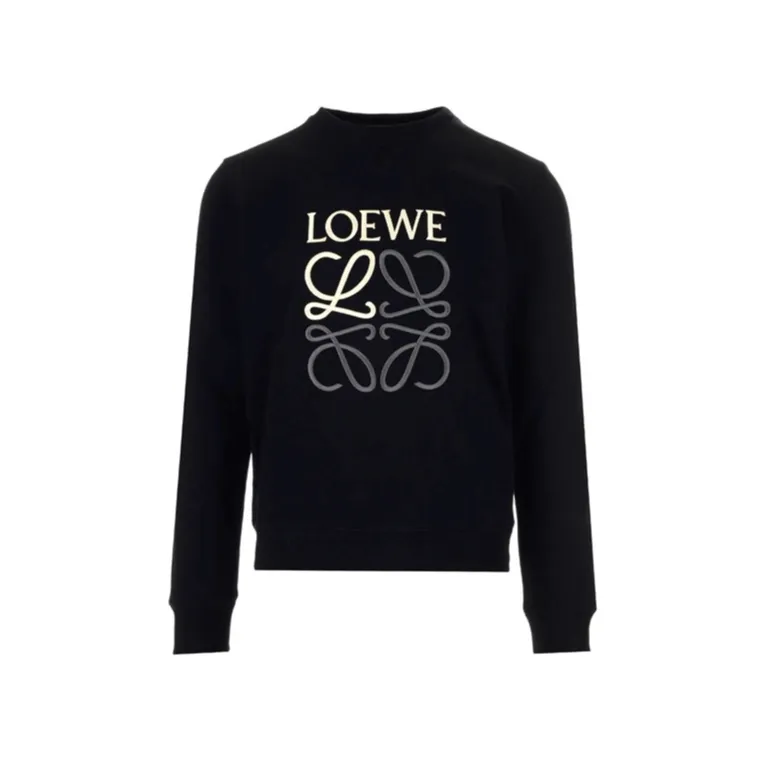 LOEWE  |Crew Neck Pullovers Long Sleeves Plain Cotton Logo Luxury