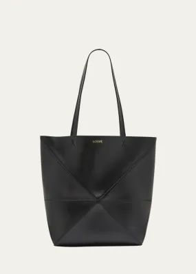 Loewe Puzzle Fold Medium Tote Bag in Shiny Leather