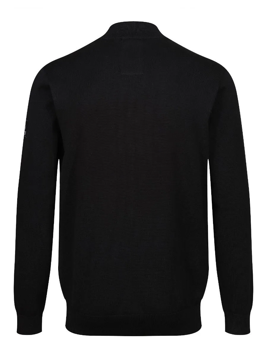 Luke 1977 Heddon Zip Neck Jumpers Black