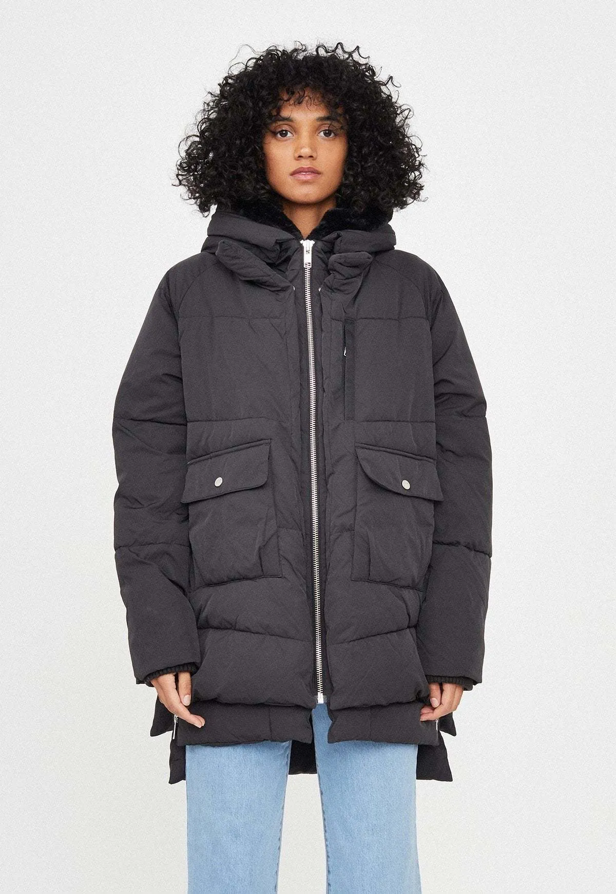 Lydon Faux Down Jacket - Black