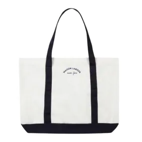 Maison Labiche   Cruise Ozanam Savoir Faire Tote Bag Off White Navy