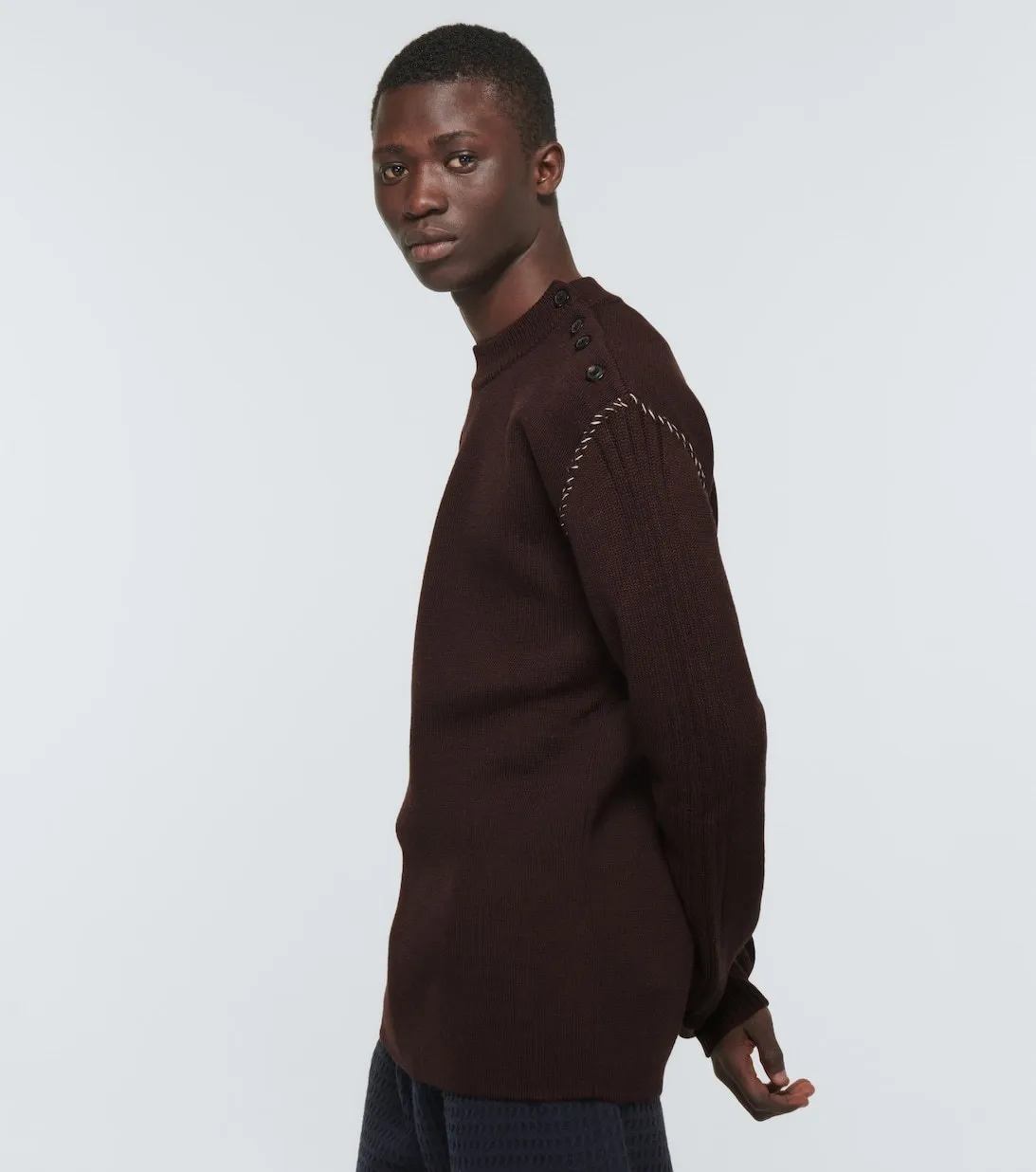 Maison Margiela  |Crew Neck Pullovers Wool Long Sleeves Plain Designers