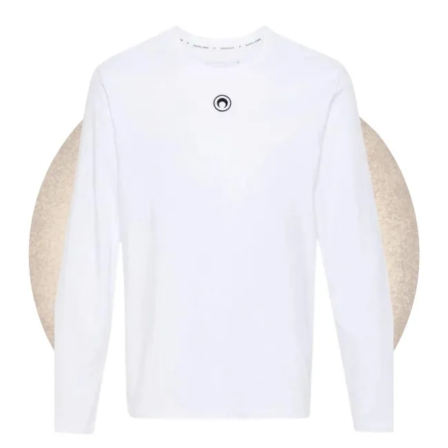 MARINE SERRE  |Long Sleeves Plain Cotton Long Sleeve T-shirt Logo