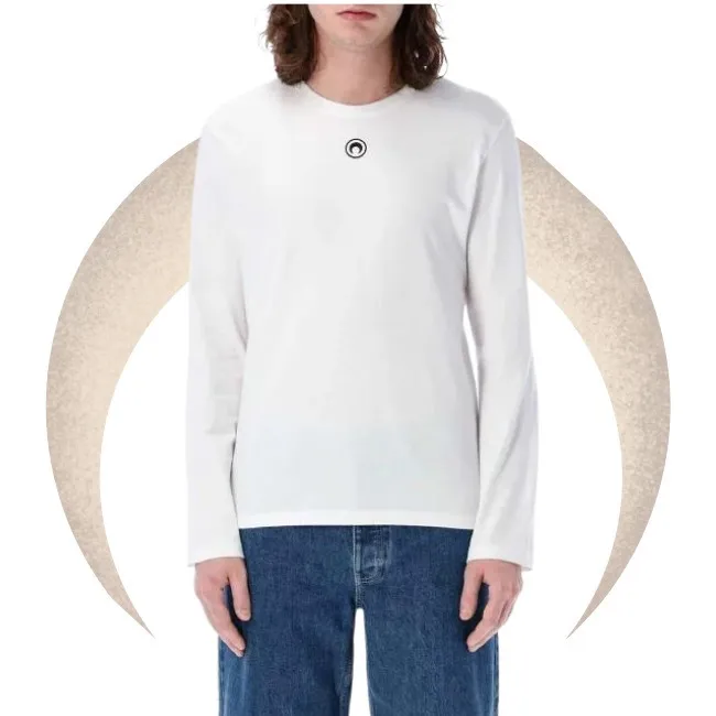 MARINE SERRE  |Long Sleeves Plain Cotton Long Sleeve T-shirt Logo