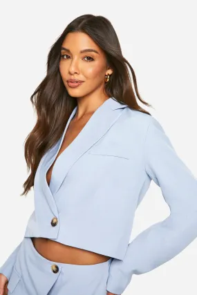 Marl Boxy Crop Blazer