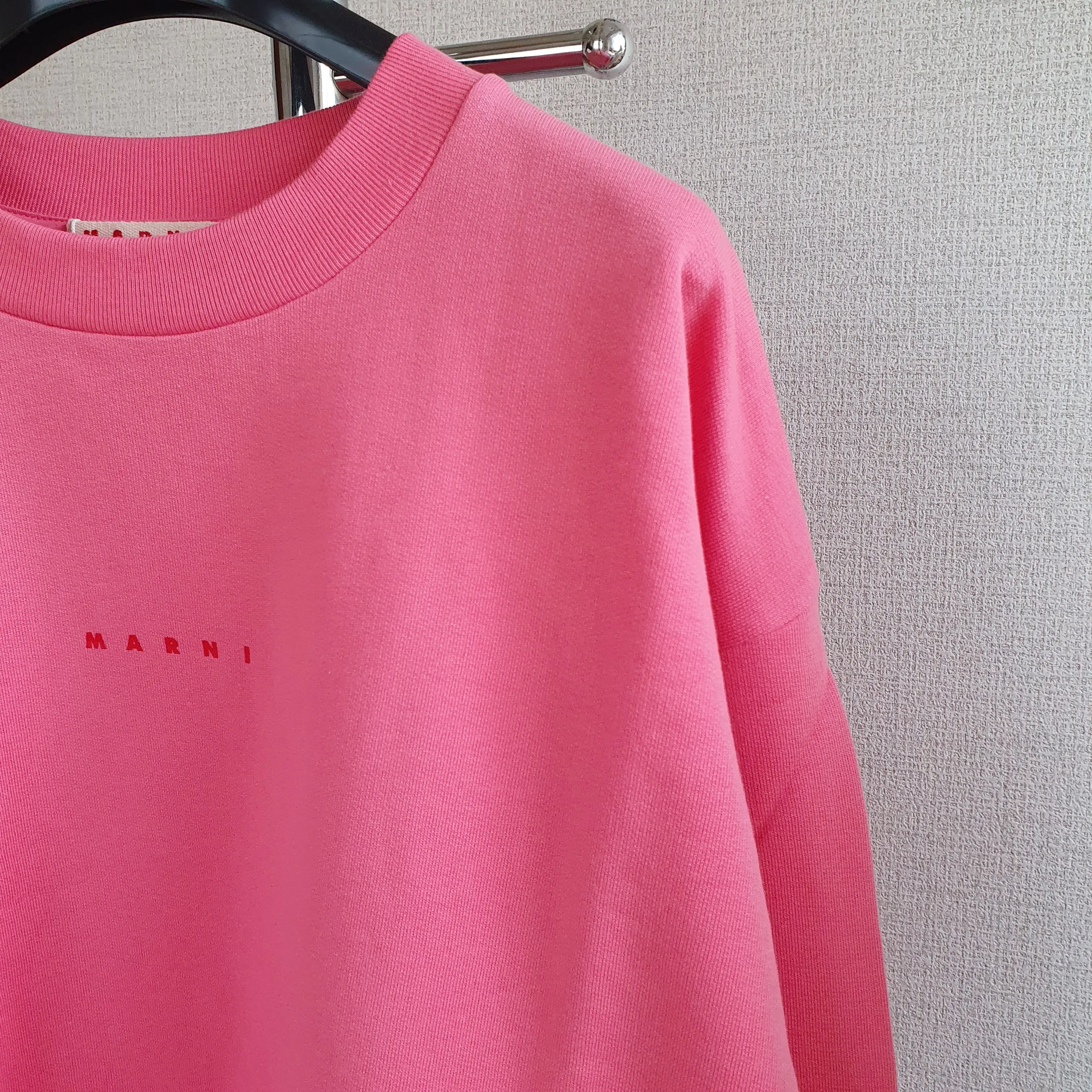 MARNI  |Crew Neck Pullovers Long Sleeves Plain Cotton Logo Designers