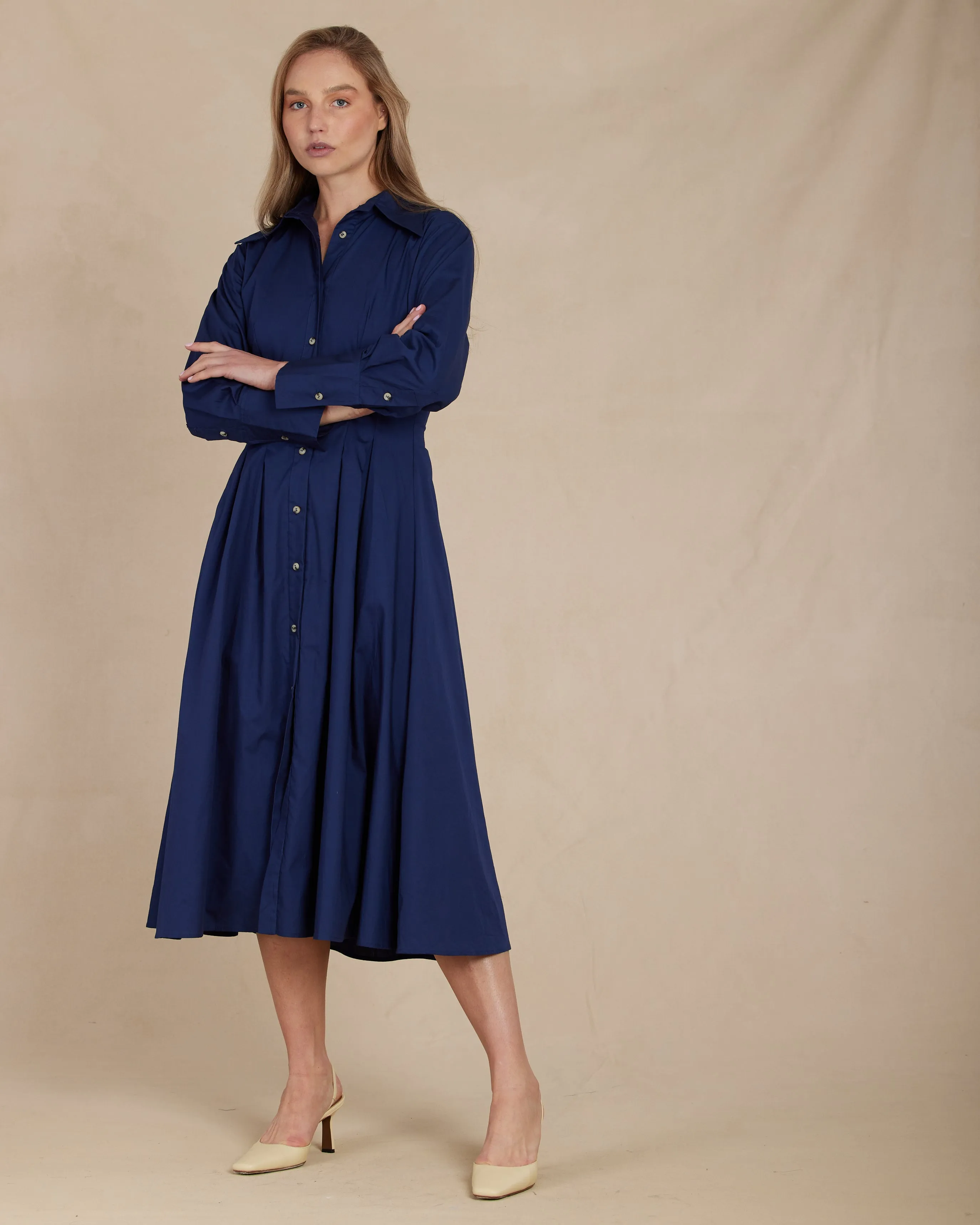 Mattea Cotton Poplin Shirt Dress