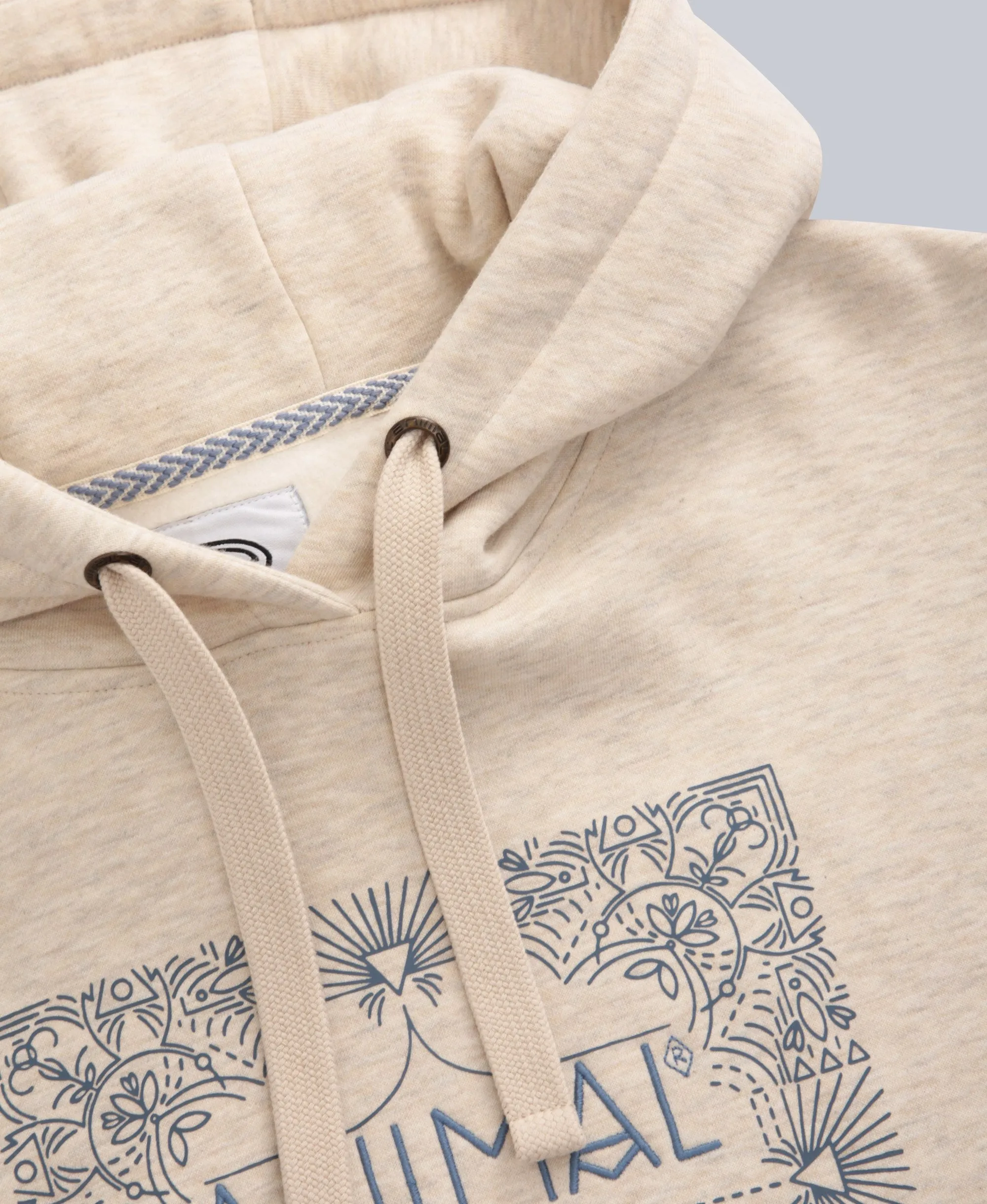 Maya Womens Graphic Hoodie - Light Beige