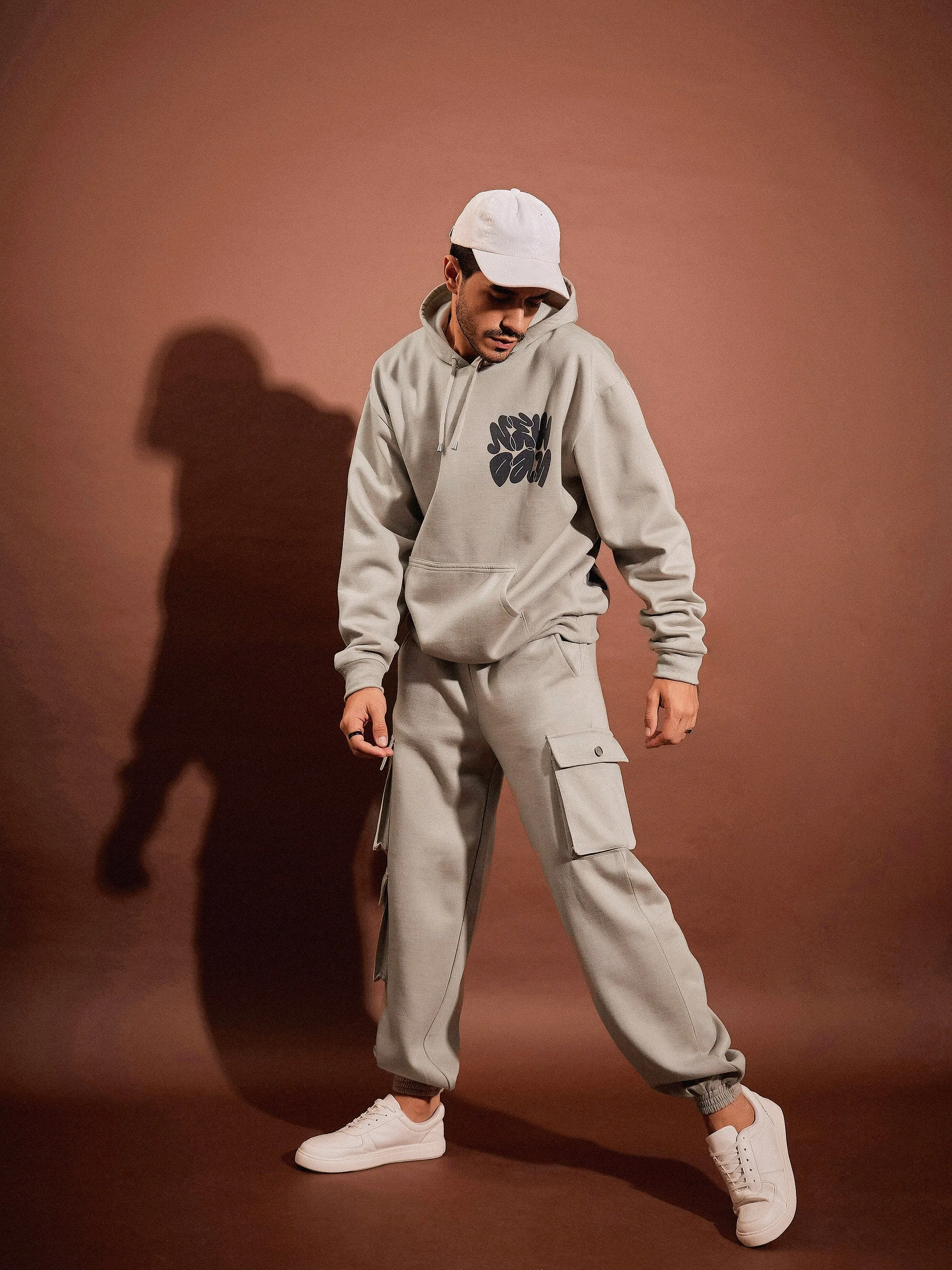 Men Taupe NEW DAY Oversized Hoodie