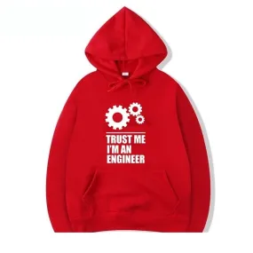 Men's Fashion Casual I AM AN ENGINEER Statement O-Neck Hoodies