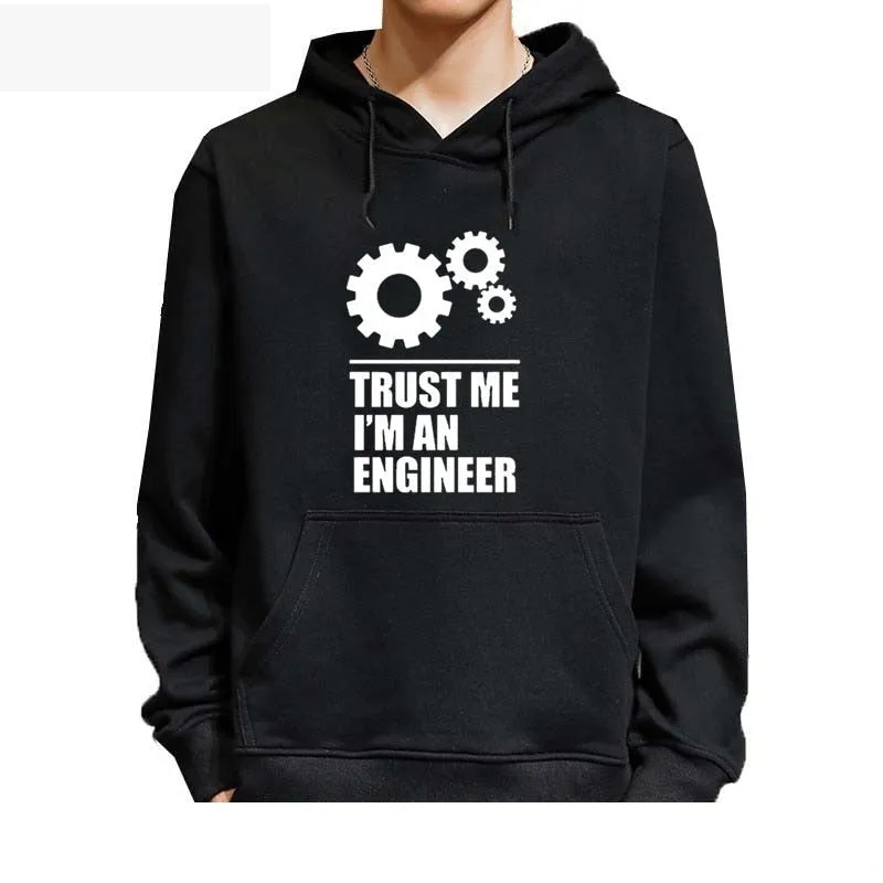 Men's Fashion Casual I AM AN ENGINEER Statement O-Neck Hoodies