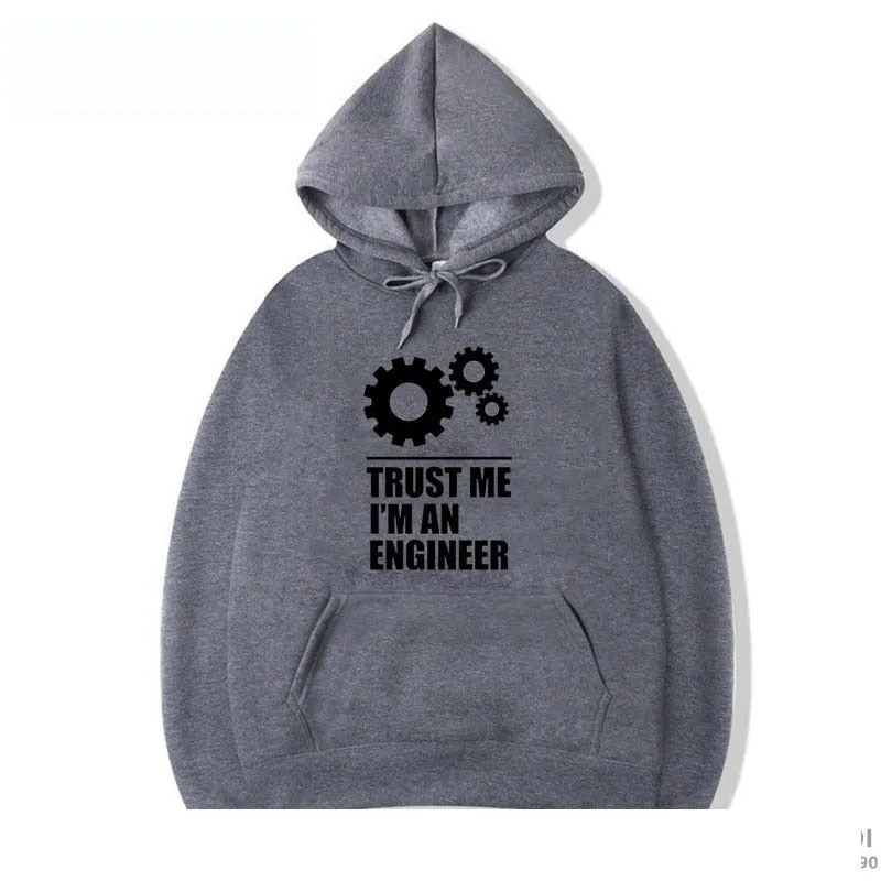 Men's Fashion Casual I AM AN ENGINEER Statement O-Neck Hoodies