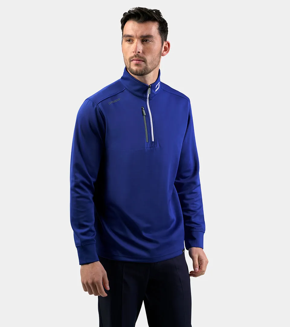 MEN'S ULTRA BLEND GOLF MIDLAYER 1/4 ZIP - BLUE