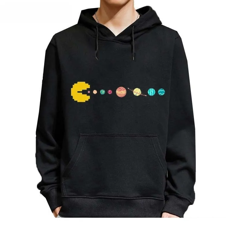 Men's Winter Casual Cotton Hip Hop Style Funny Game O-Neck Hoodies