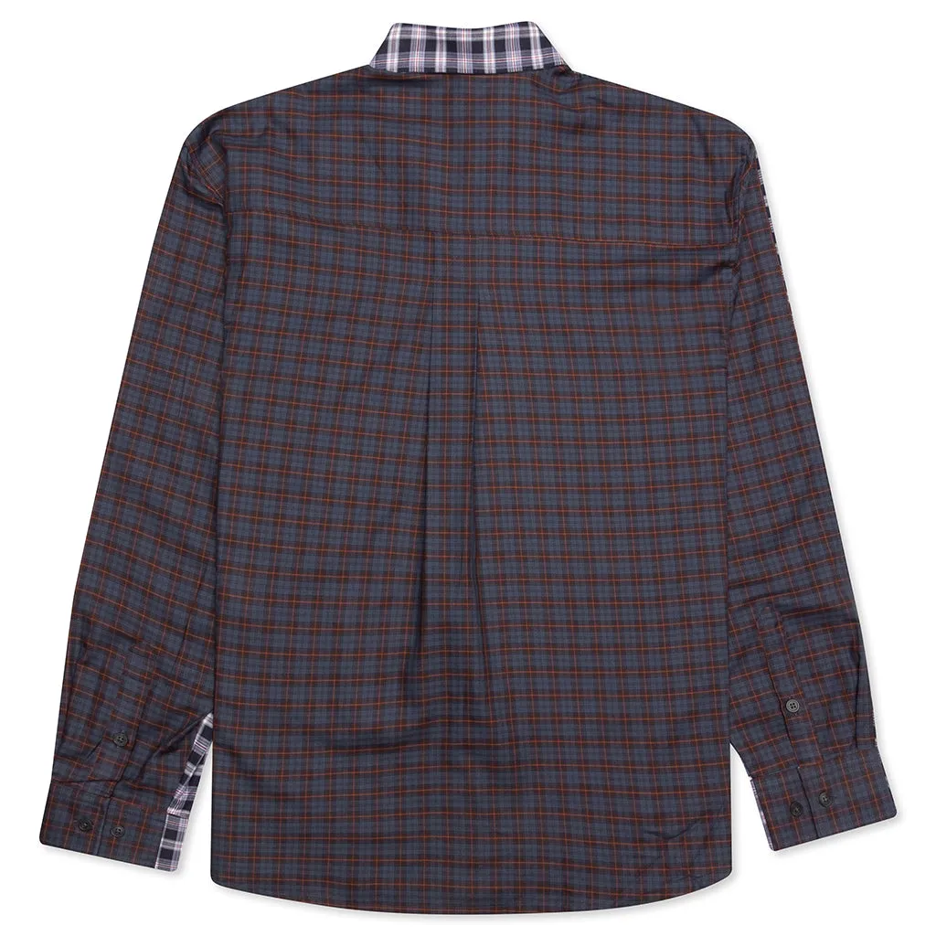 Mixed Checker Shirt - Mixed Check Grey