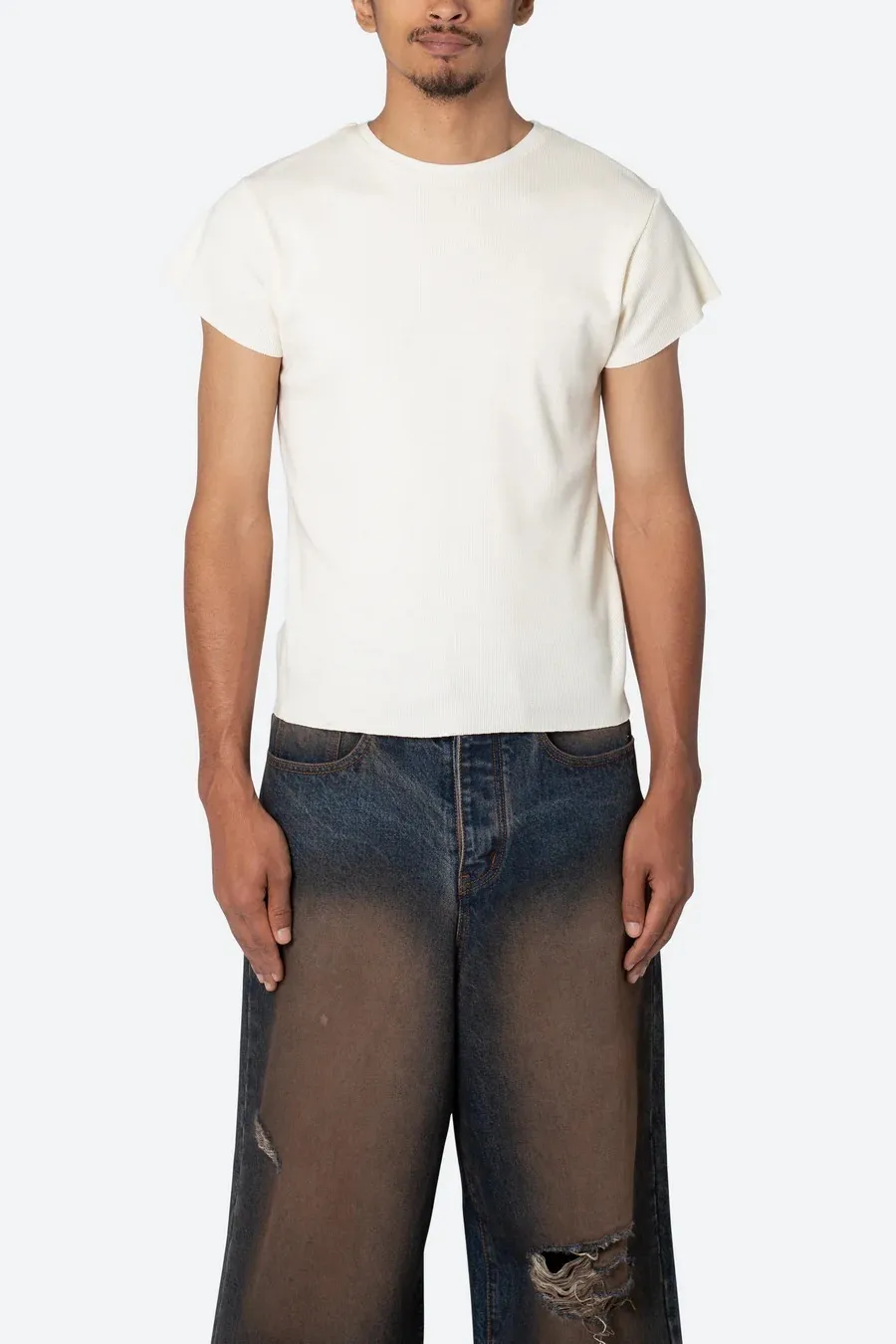 MNML  |Crew Neck Pullovers Street Style Plain Cotton Short Sleeves