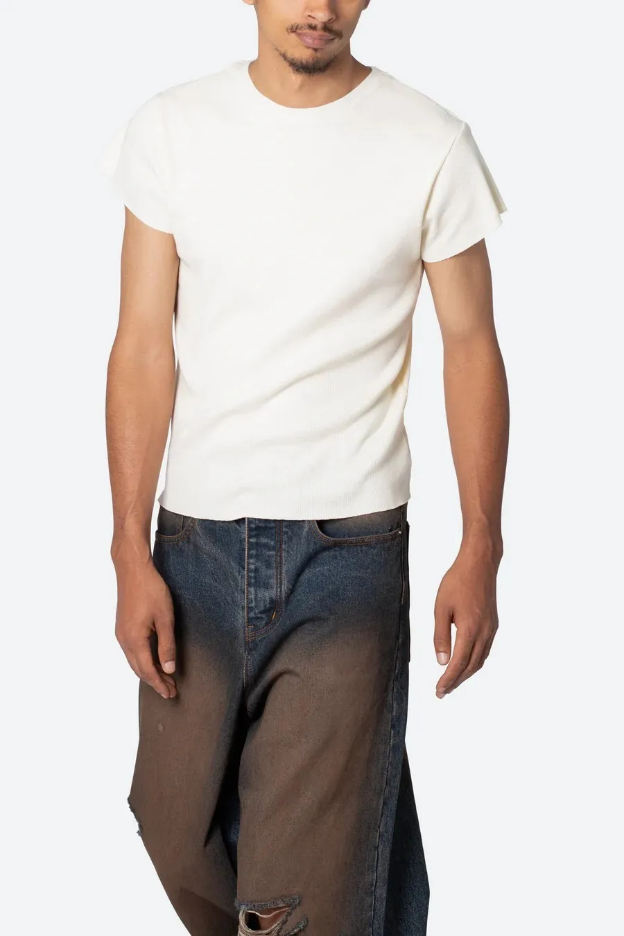 MNML  |Crew Neck Pullovers Street Style Plain Cotton Short Sleeves