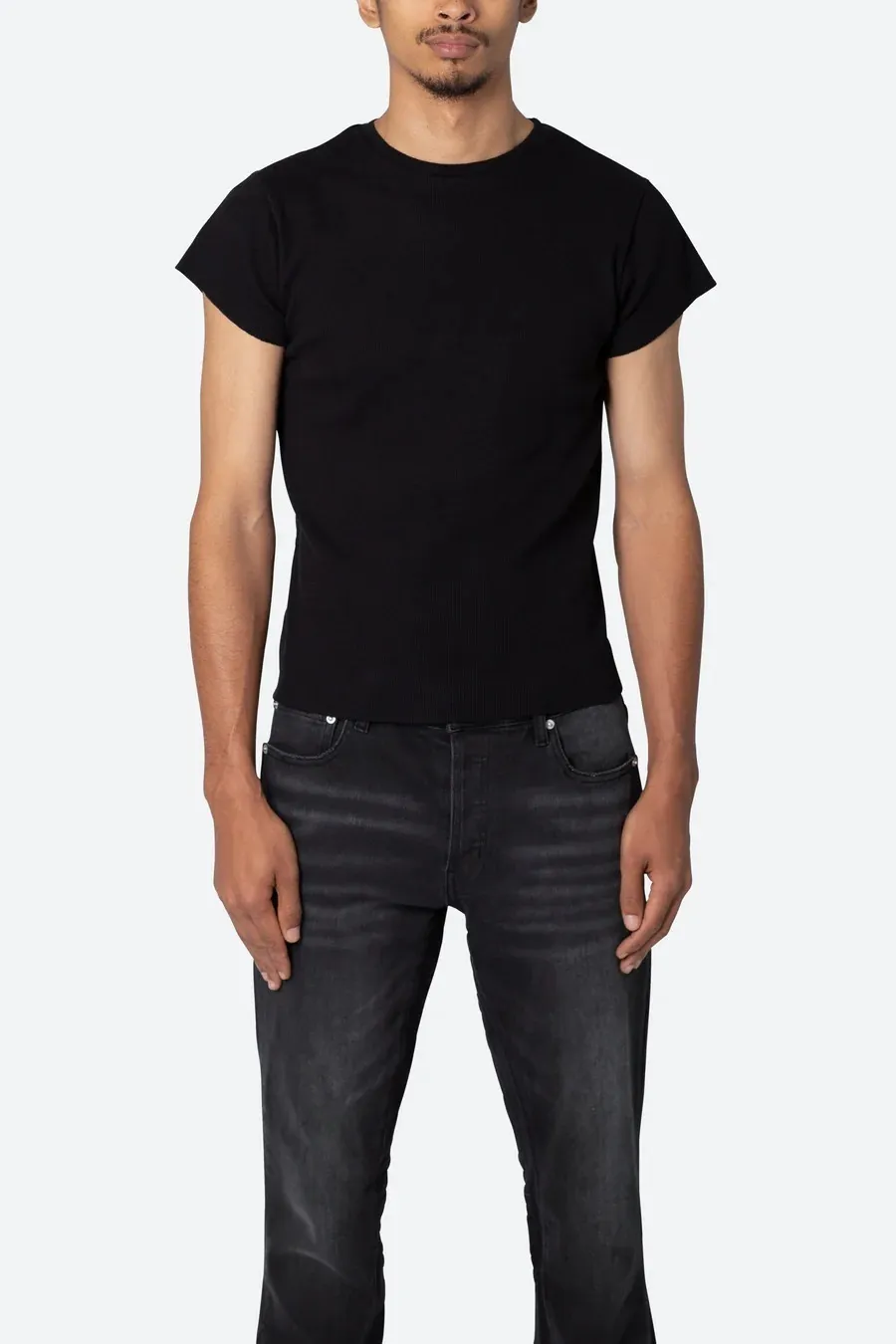 MNML  |Crew Neck Pullovers Street Style Plain Cotton Short Sleeves