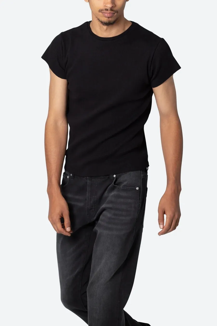 MNML  |Crew Neck Pullovers Street Style Plain Cotton Short Sleeves