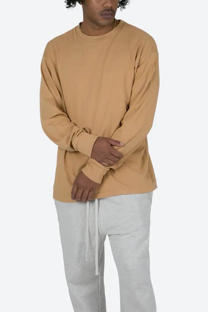 MNML  |Street Style Long Sleeves Plain Cotton Long Sleeve T-shirt