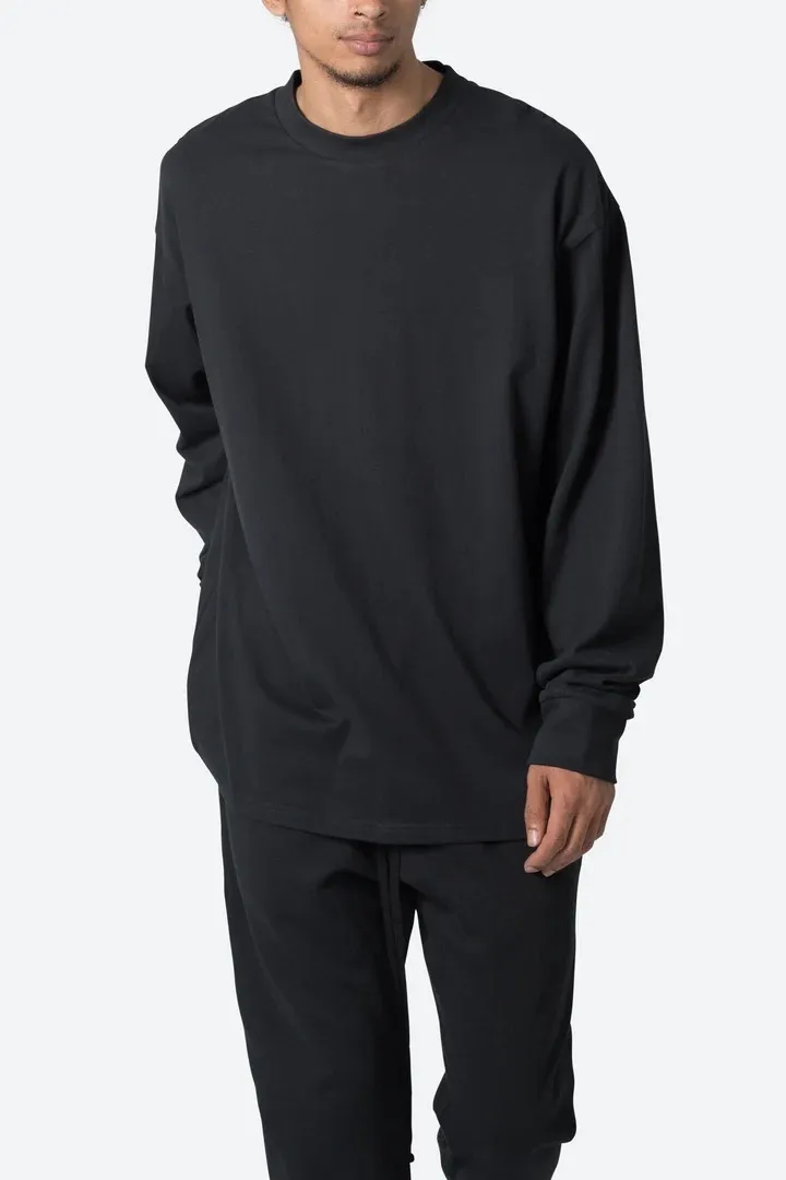 MNML  |Street Style Long Sleeves Plain Cotton Long Sleeve T-shirt