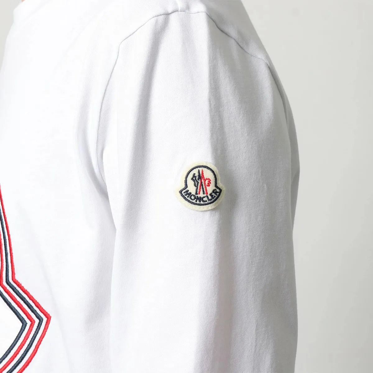 MONCLER  |Crew Neck Long Sleeves Plain Cotton Long Sleeve T-shirt Logo