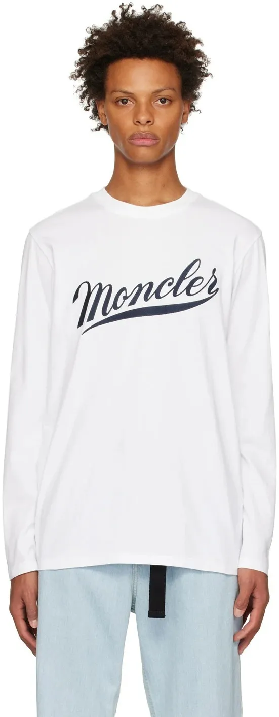 MONCLER  |Crew Neck Long Sleeves Plain Cotton Long Sleeve T-shirt