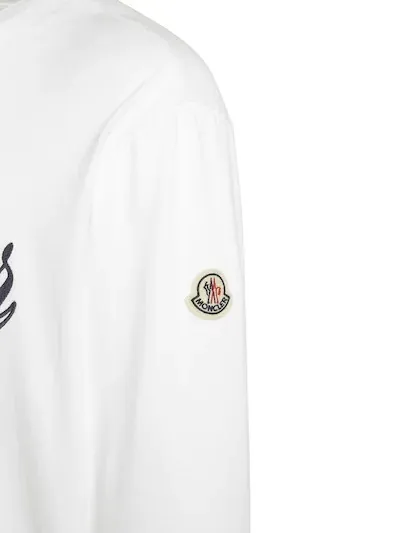 MONCLER  |Crew Neck Long Sleeves Plain Cotton Long Sleeve T-shirt