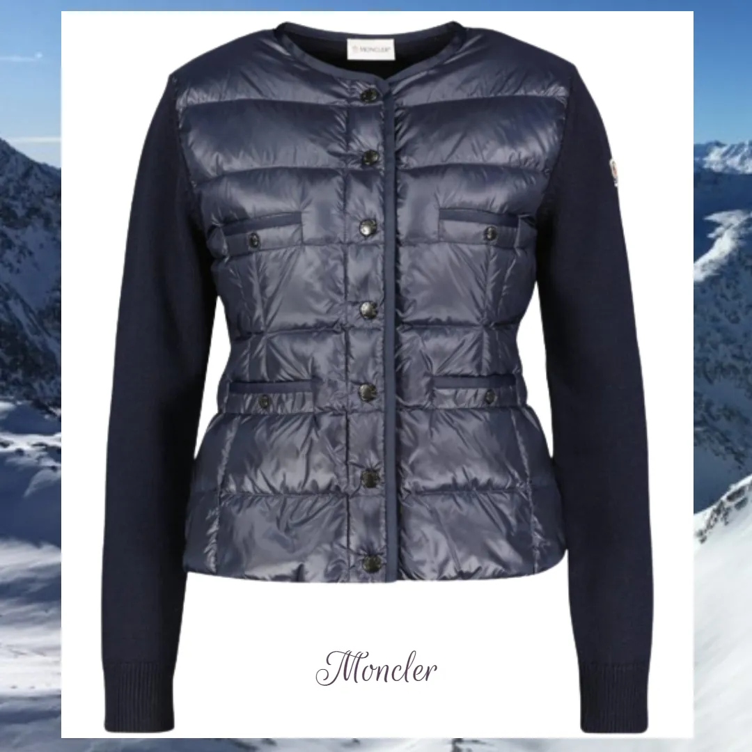 MONCLER  |Crew Neck Wool Long Sleeves Elegant Style