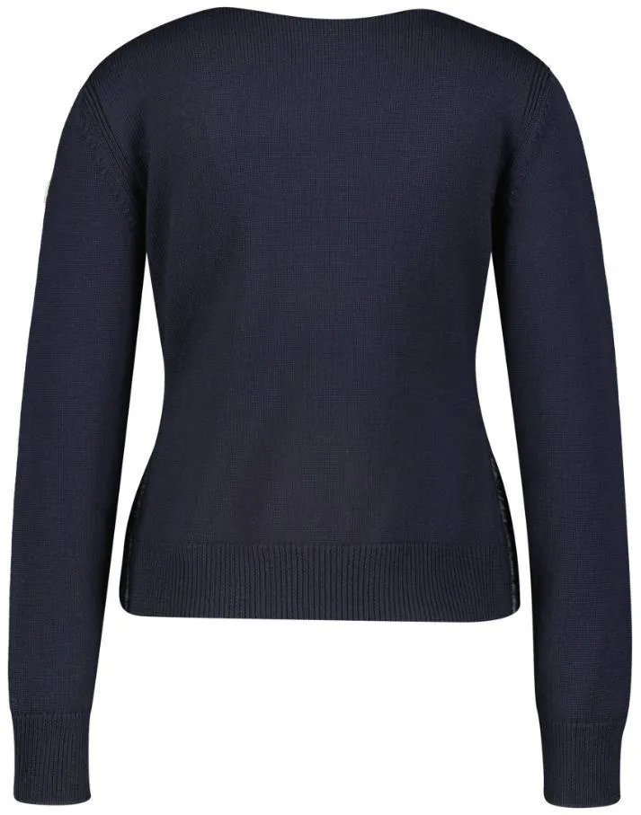 MONCLER  |Crew Neck Wool Long Sleeves Elegant Style