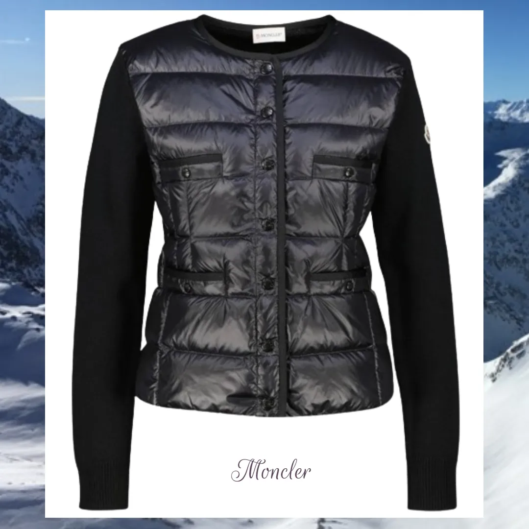 MONCLER  |Crew Neck Wool Long Sleeves Elegant Style