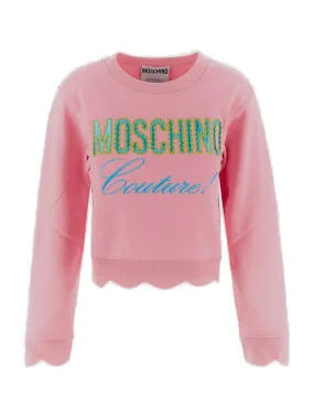 Moschino Logo Detailed Crewneck Sweatshirt