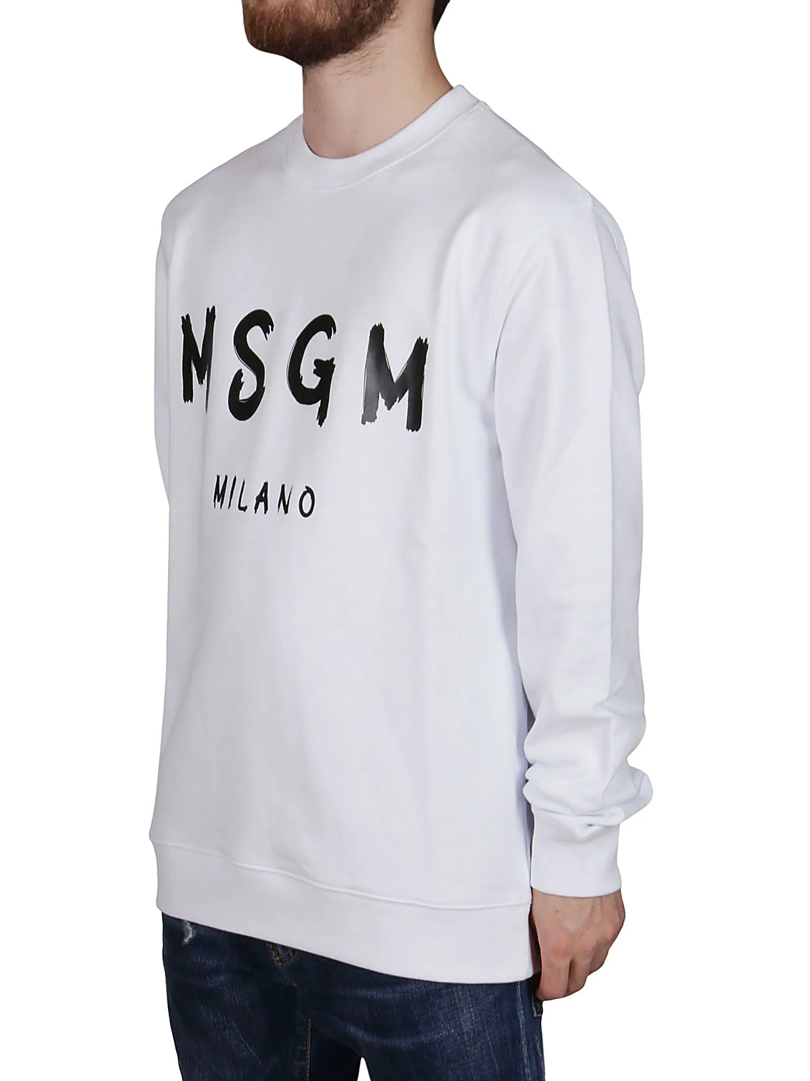 MSGM Logo Printed Crewneck Sweatshirt