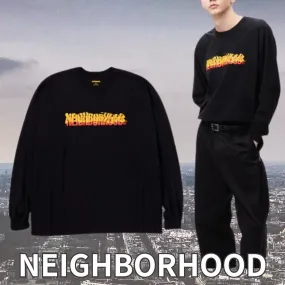 NEIGHBORHOOD  |Crew Neck Unisex Long Sleeves Cotton Long Sleeve T-shirt