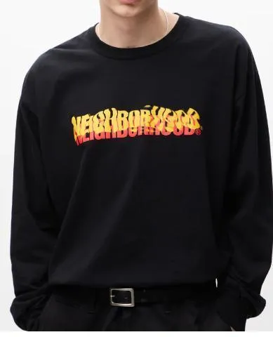 NEIGHBORHOOD  |Crew Neck Unisex Long Sleeves Cotton Long Sleeve T-shirt